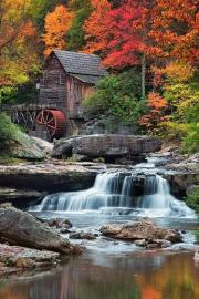 Fall, Mill wheel and water fall